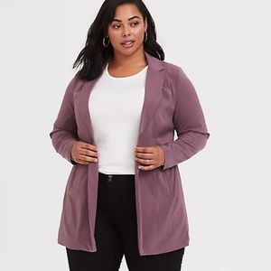 Torrid Mauve Purple Longline Blazer